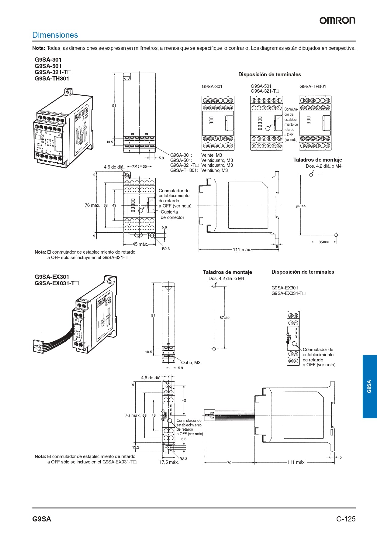 Rele de aseguridad G9SA-321-T15 Omron