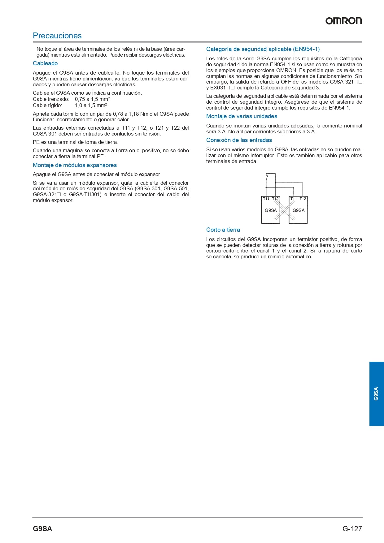 Rele de aseguridad G9SA-321-T15 Omron